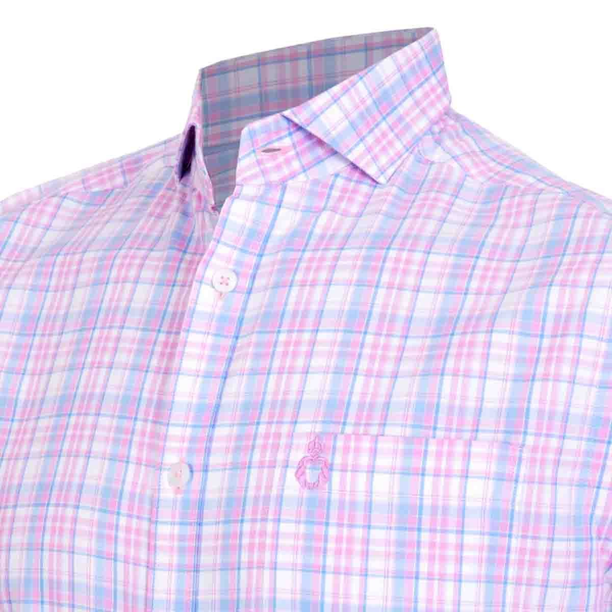 Camisa Manga Corta Color Rosa Alx