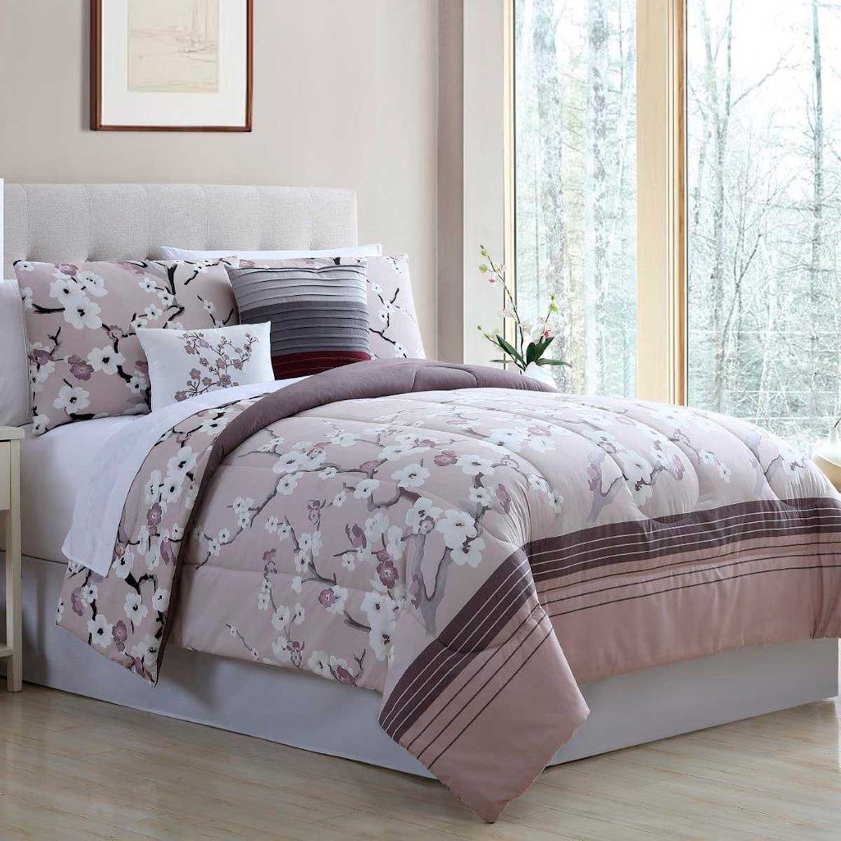 Edredón Rosa Cherry Blossom Mandalay Bay - Matrimonial / Queen Size