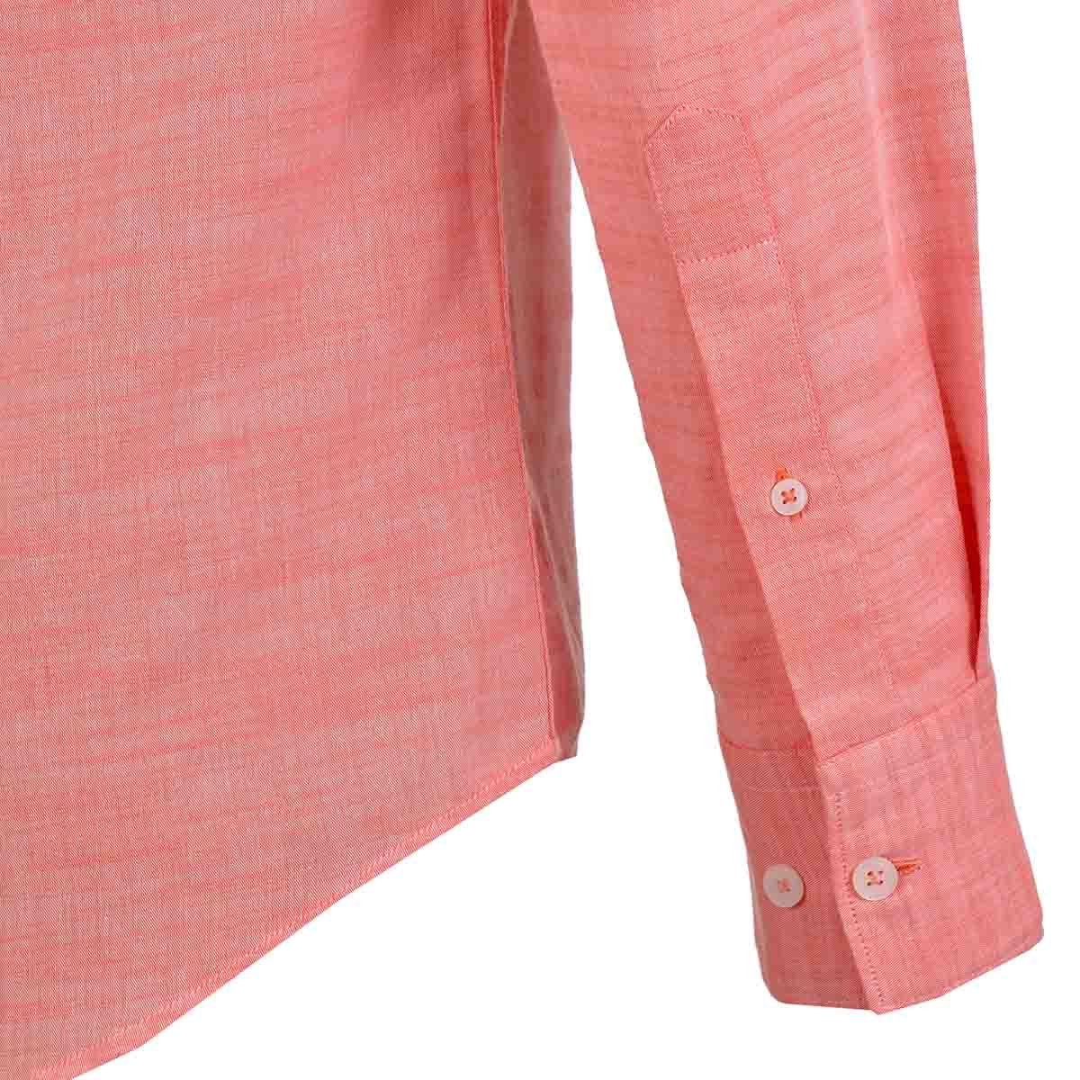 Camisa Manga Larga Color Naranja Alx para Caballero