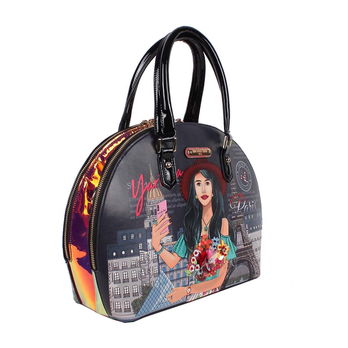 Bolso Dome Bag con Aplicaciones Nicole Lee