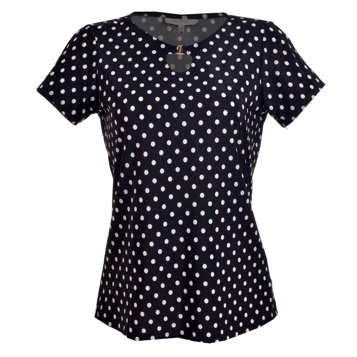 Blusa Escote Redondo con Abertura Life Styler