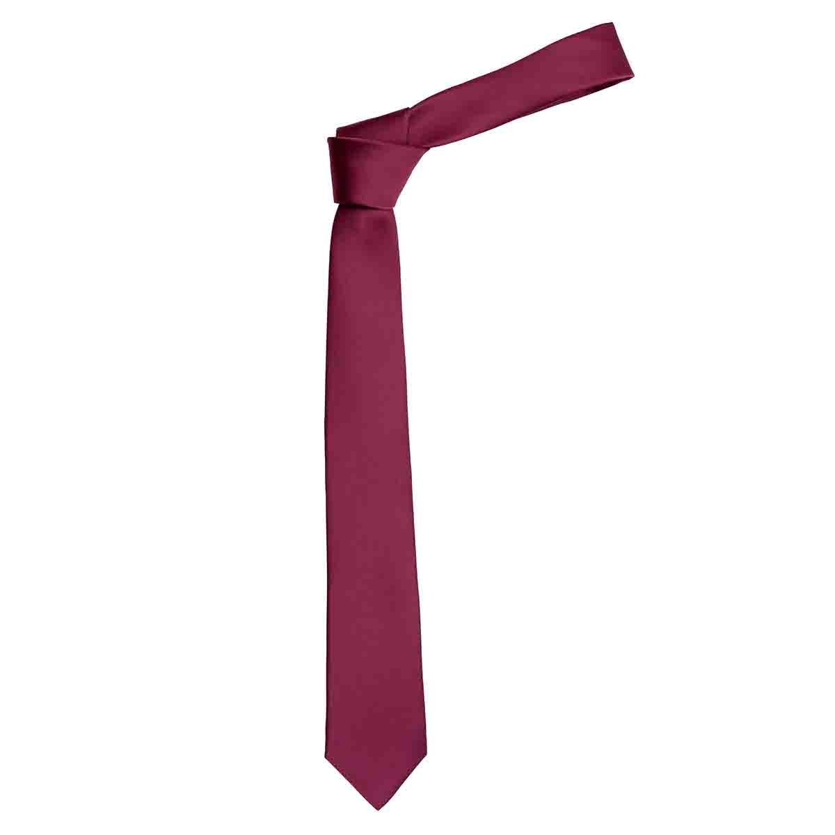 Corbata Color Vino de Poliéster Carlo Corinto