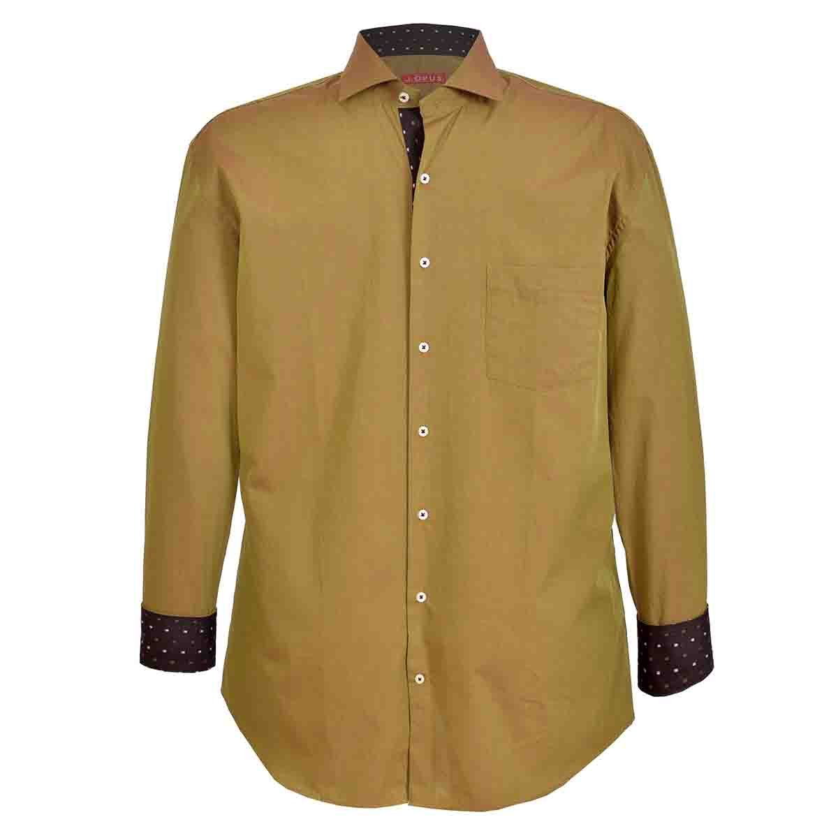 camisa hombre color mostaza