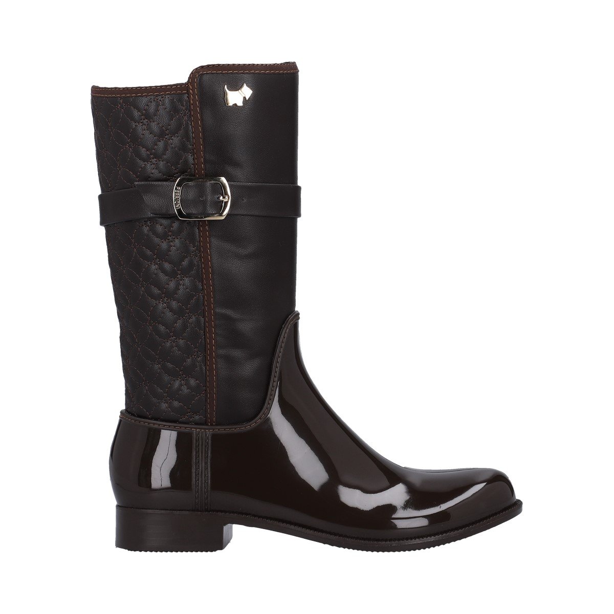 Bota de Lluvia Altura Media Café Ferrioni para Dama