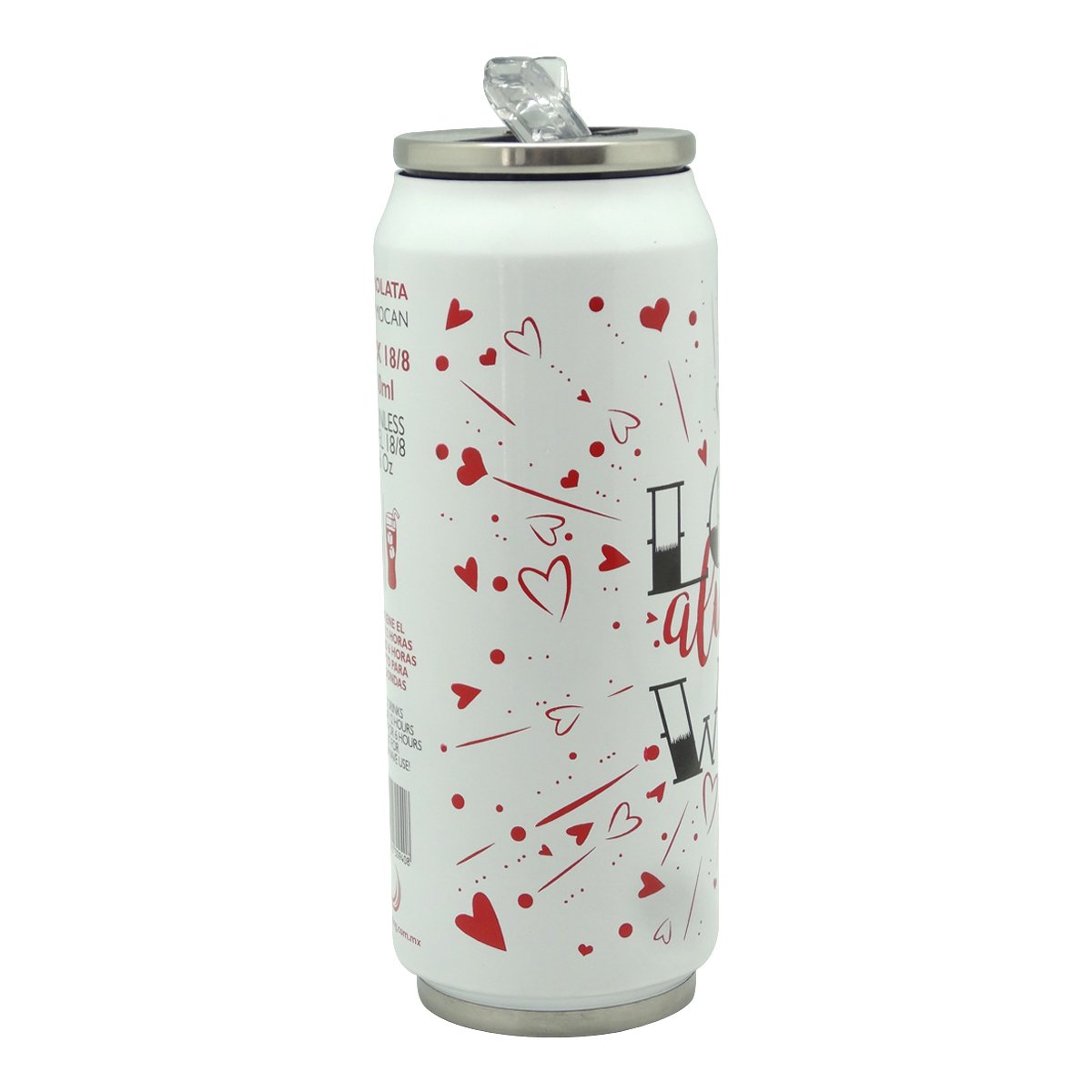 Termo Lata a Inox Love Blanco 500 Ml Running Decora