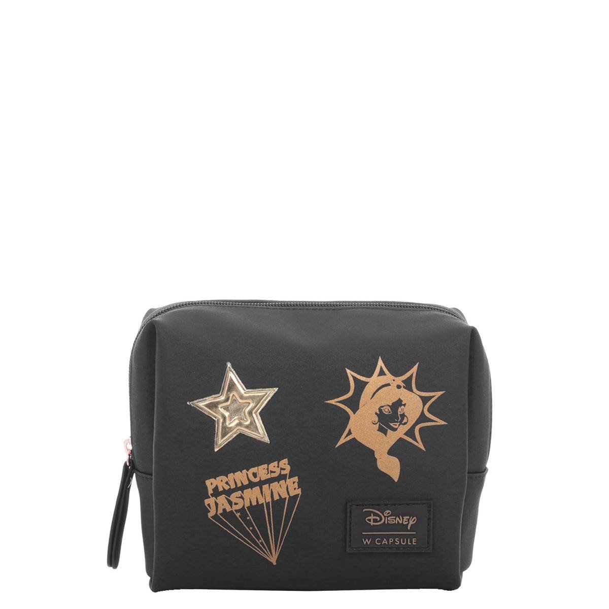 Cosmetiquera Case Negro con Estampado Jasmine W Capsule
