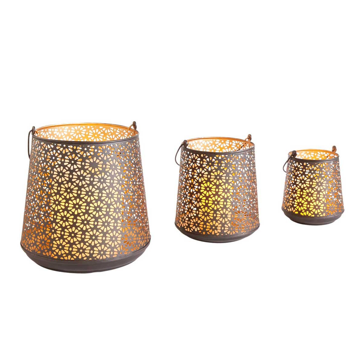 Linterna Chica Perforada Negra Pier 1 Imports