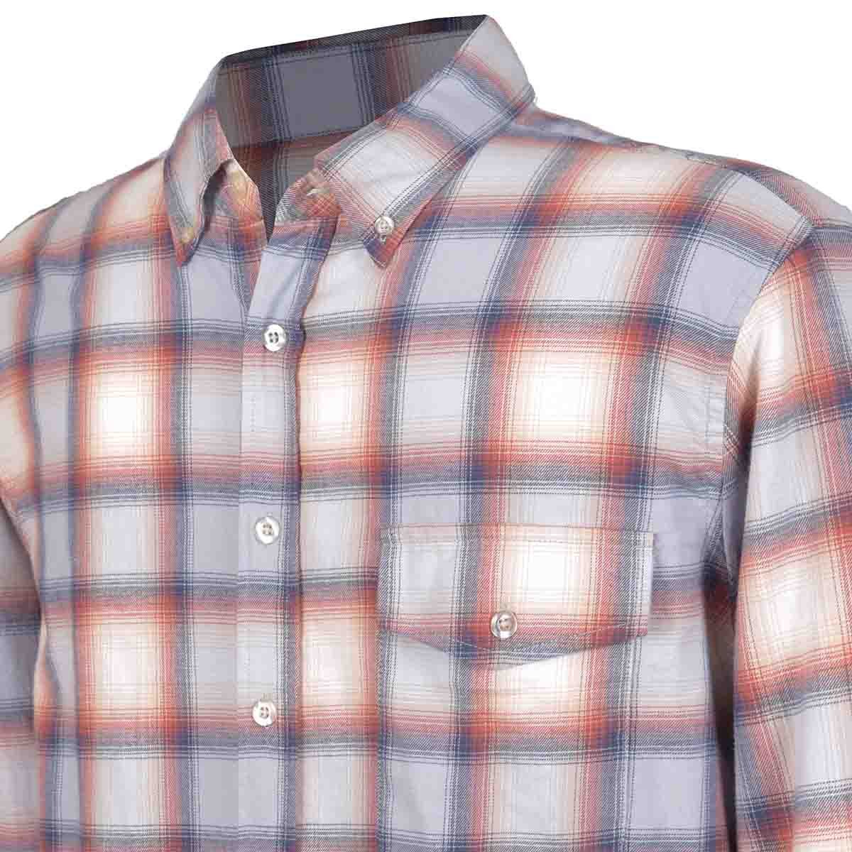 Camisa Manga Larga a Cuadros Color Azul Combinado Jeanious Plus