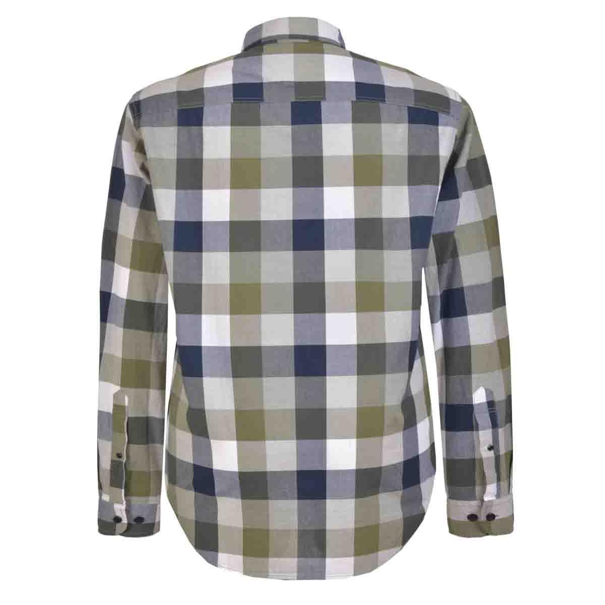 Camisa Manga Larga a Cuadros Color Azul Jeanious