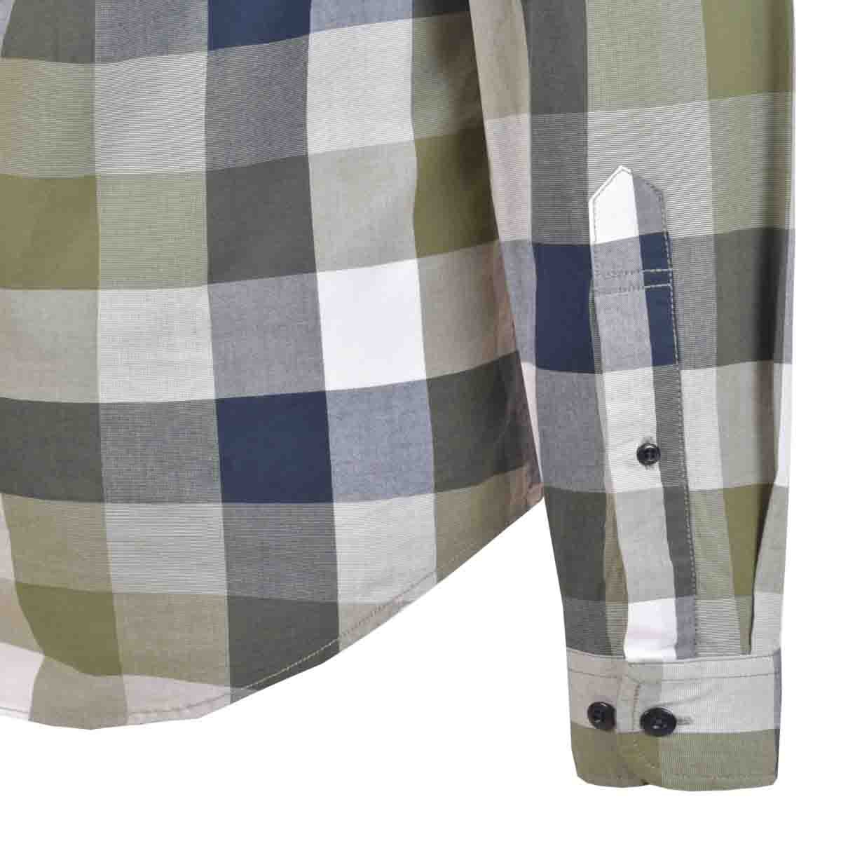 Camisa Manga Larga a Cuadros Color Azul Jeanious