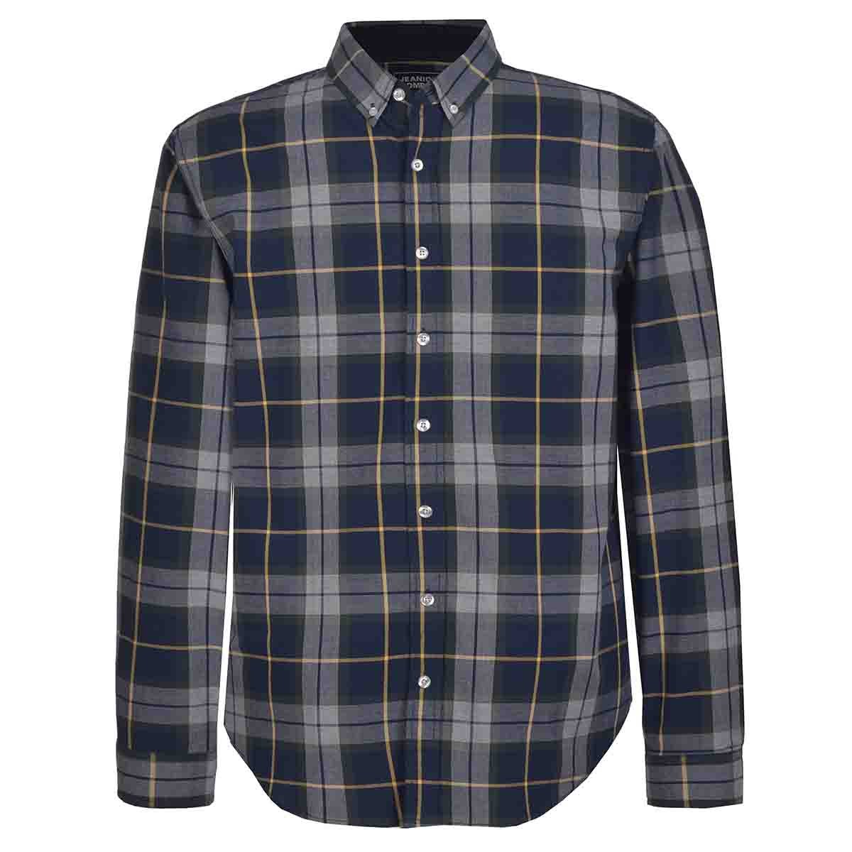 Camisa Manga Larga a Cuadros Color Verde Combinado Jeanious