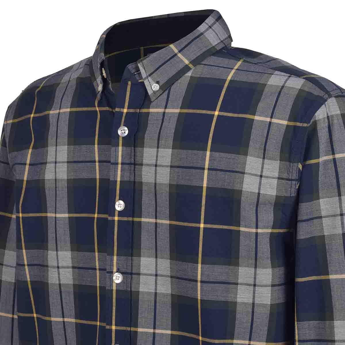 Camisa Manga Larga a Cuadros Color Verde Combinado Jeanious