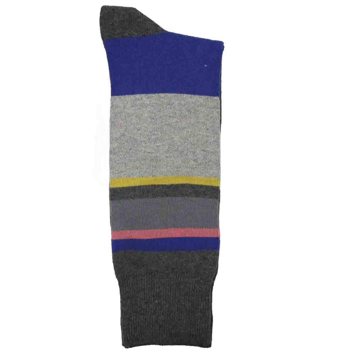 Calcetín de Vestir para Caballero Color Verde a Rayas Gruesas Multicolor Pierre Cardin