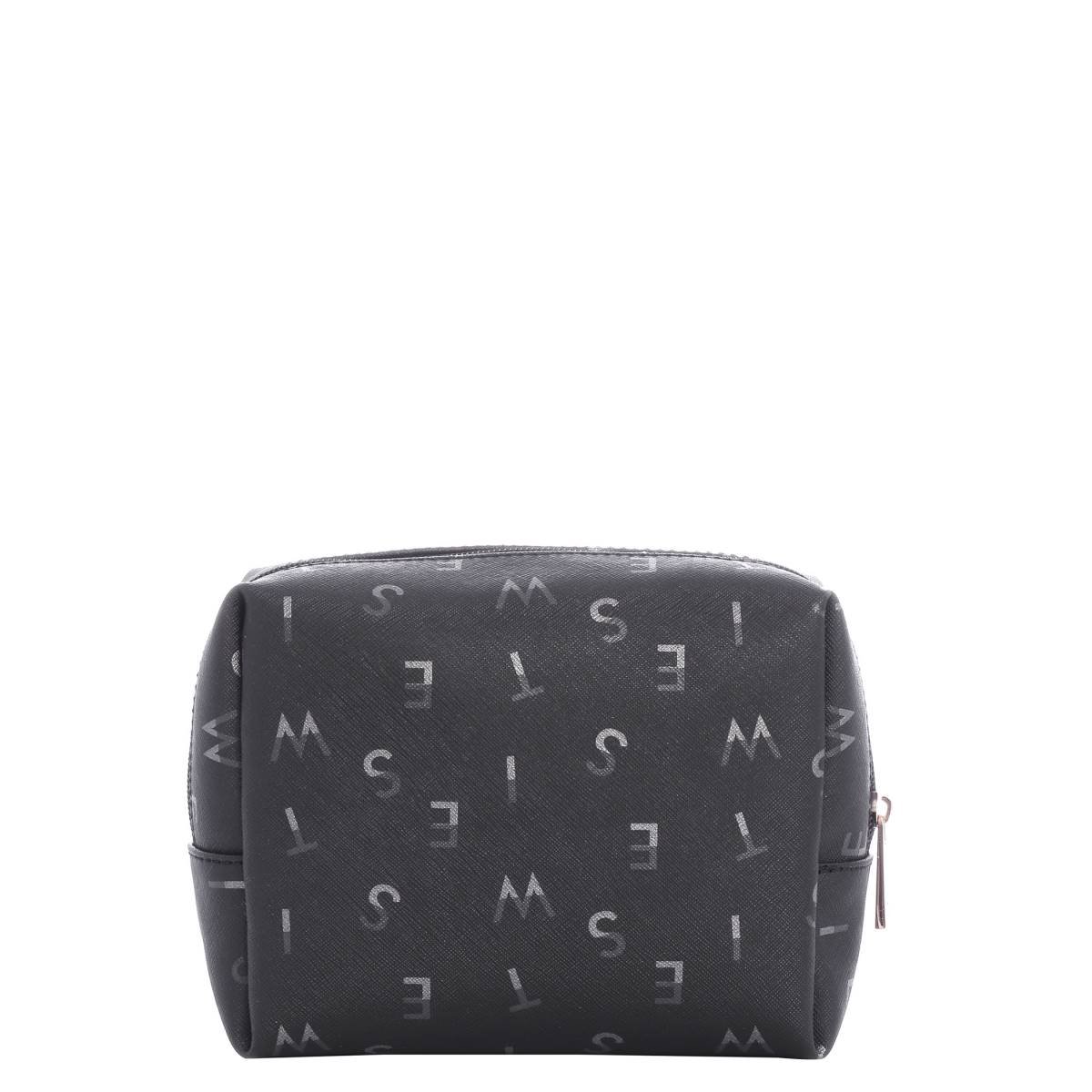 Cosmetic Case Negro/multicolor con Aplicación en Metal Westies