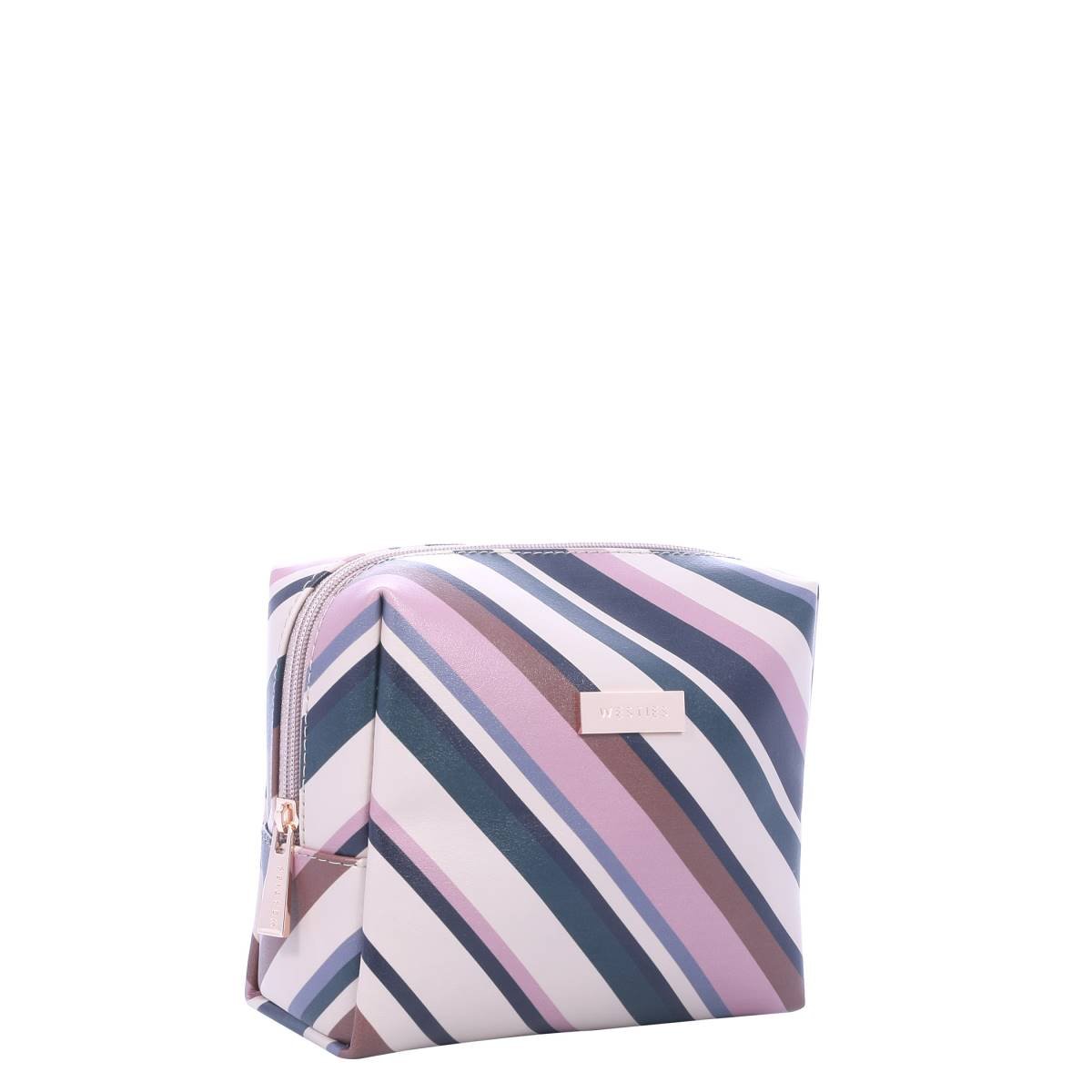 Cosmetic Case Beige/multi con Aplicación en Metal Westies