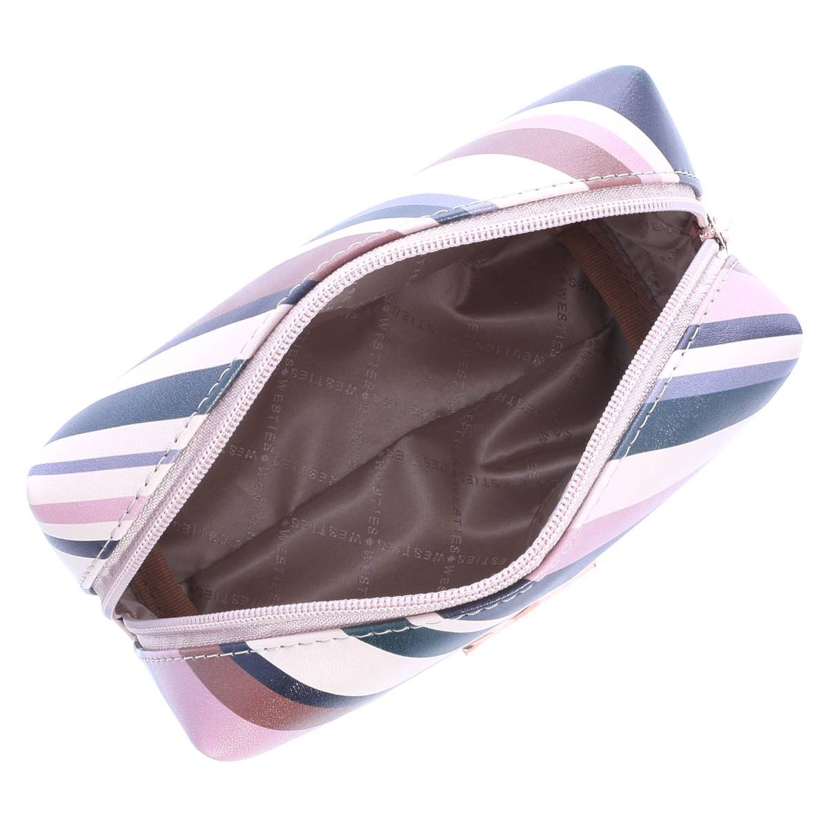 Cosmetic Case Beige/multi con Aplicación en Metal Westies