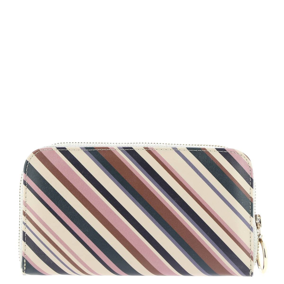 Zip Around Beige/multi con Aplicación en Metal Westies