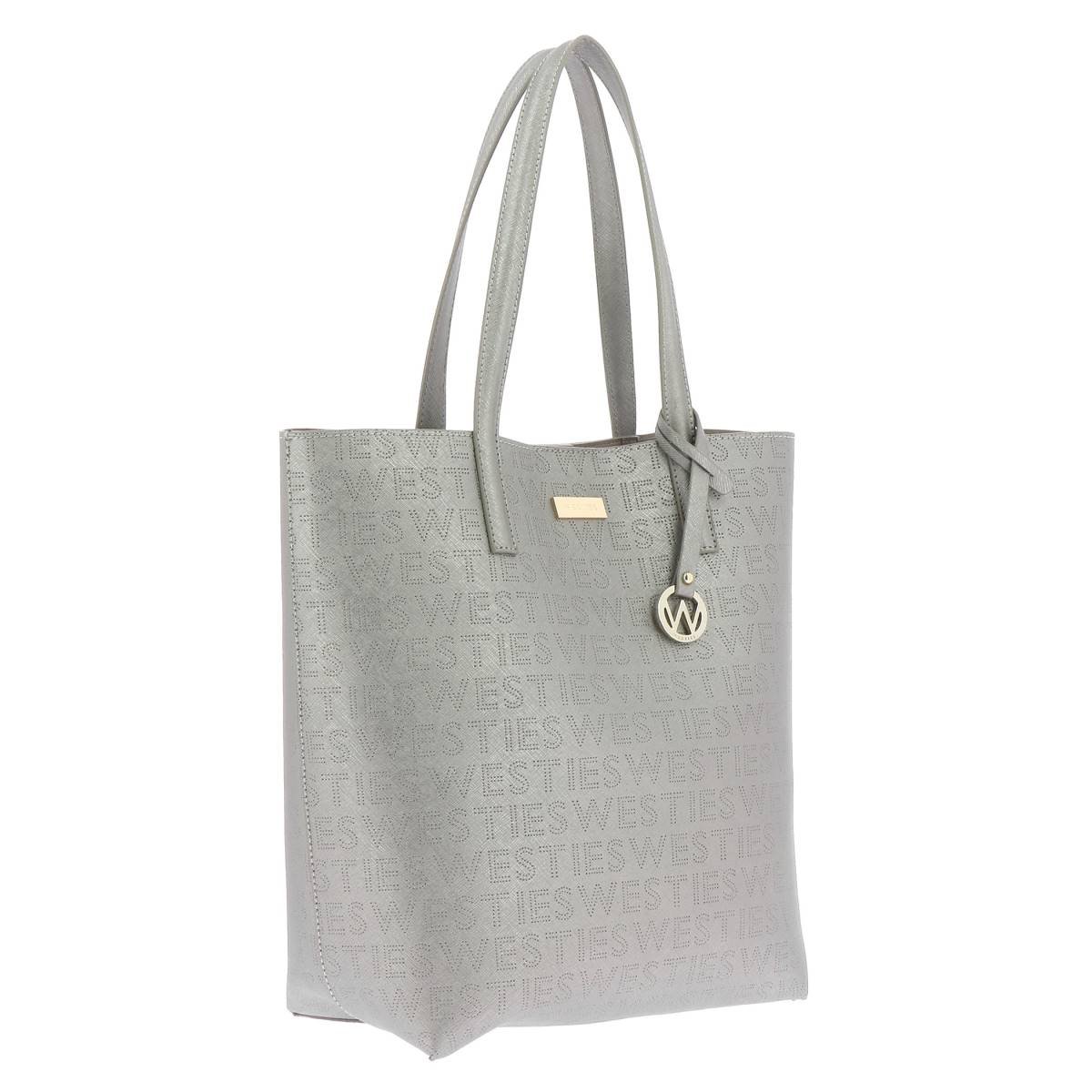 Tote Gris Oscuro con Aplicación en Metal Westies