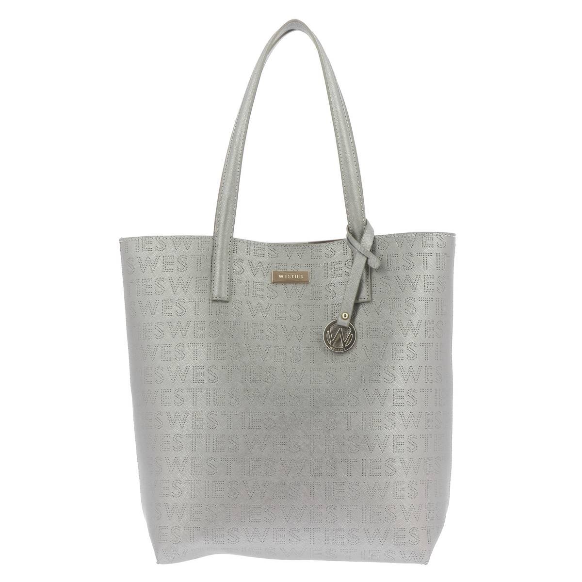 Tote Gris Oscuro con Aplicación en Metal Westies