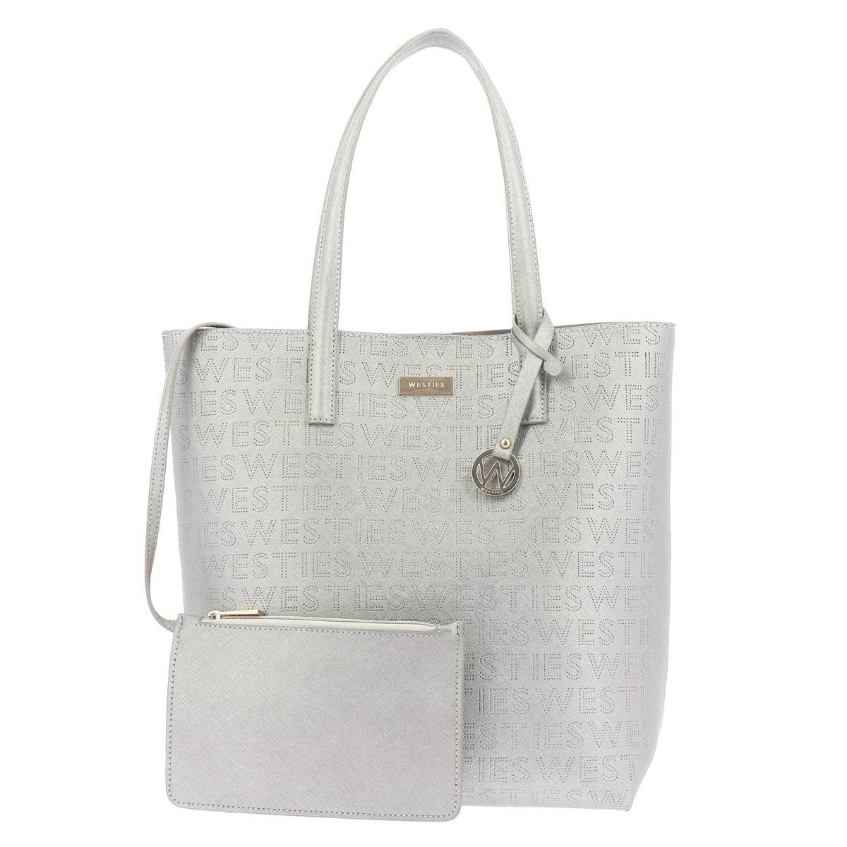 Tote Gris Oscuro con Aplicación en Metal Westies