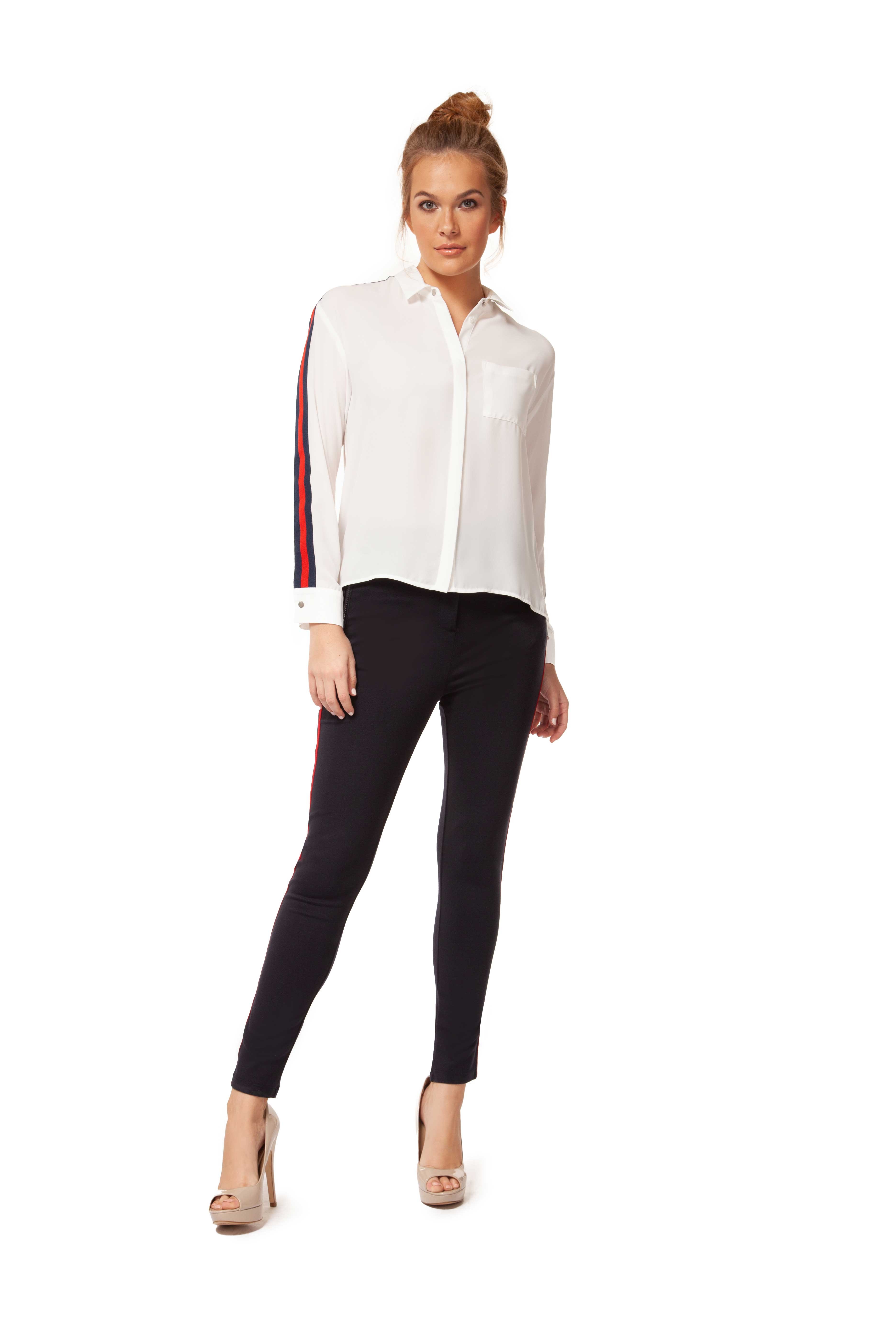 Camisa Cuello Sport Manga Larga Rayas Dex