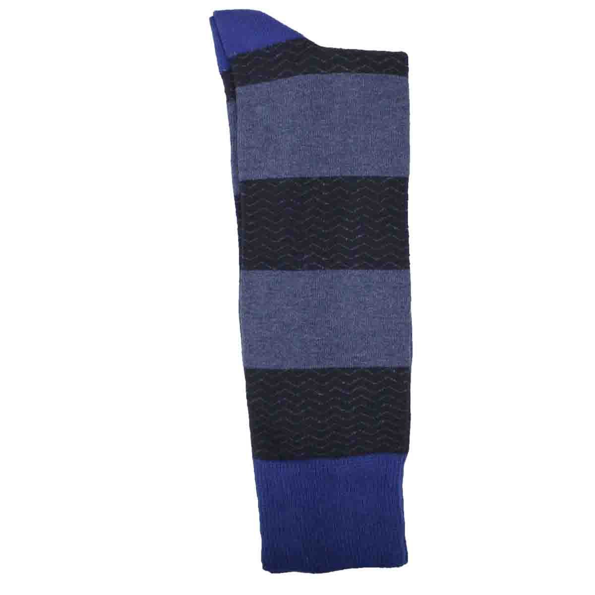 Calcetín de Vestir para Caballero Color Café con Rayas Multicolor Pierre Cardin