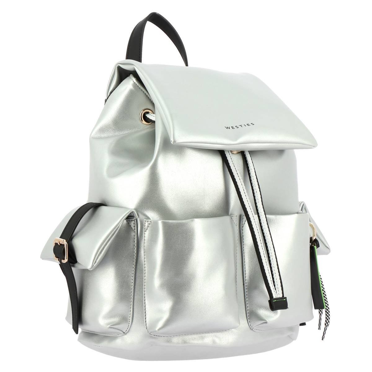 Backpack Plata con Charm Westies