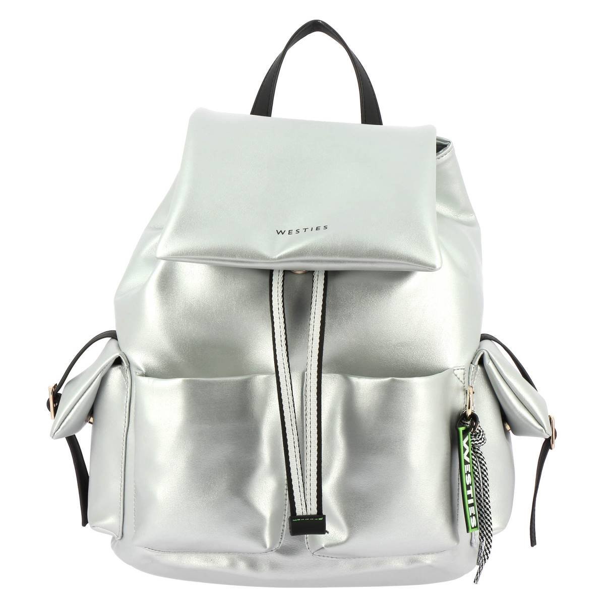 Backpack Plata con Charm Westies