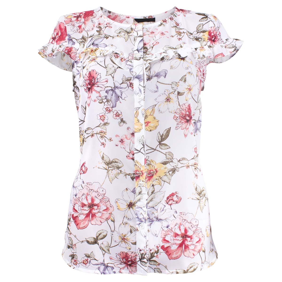 Blusa Estampada con Olan al Frente Area Code
