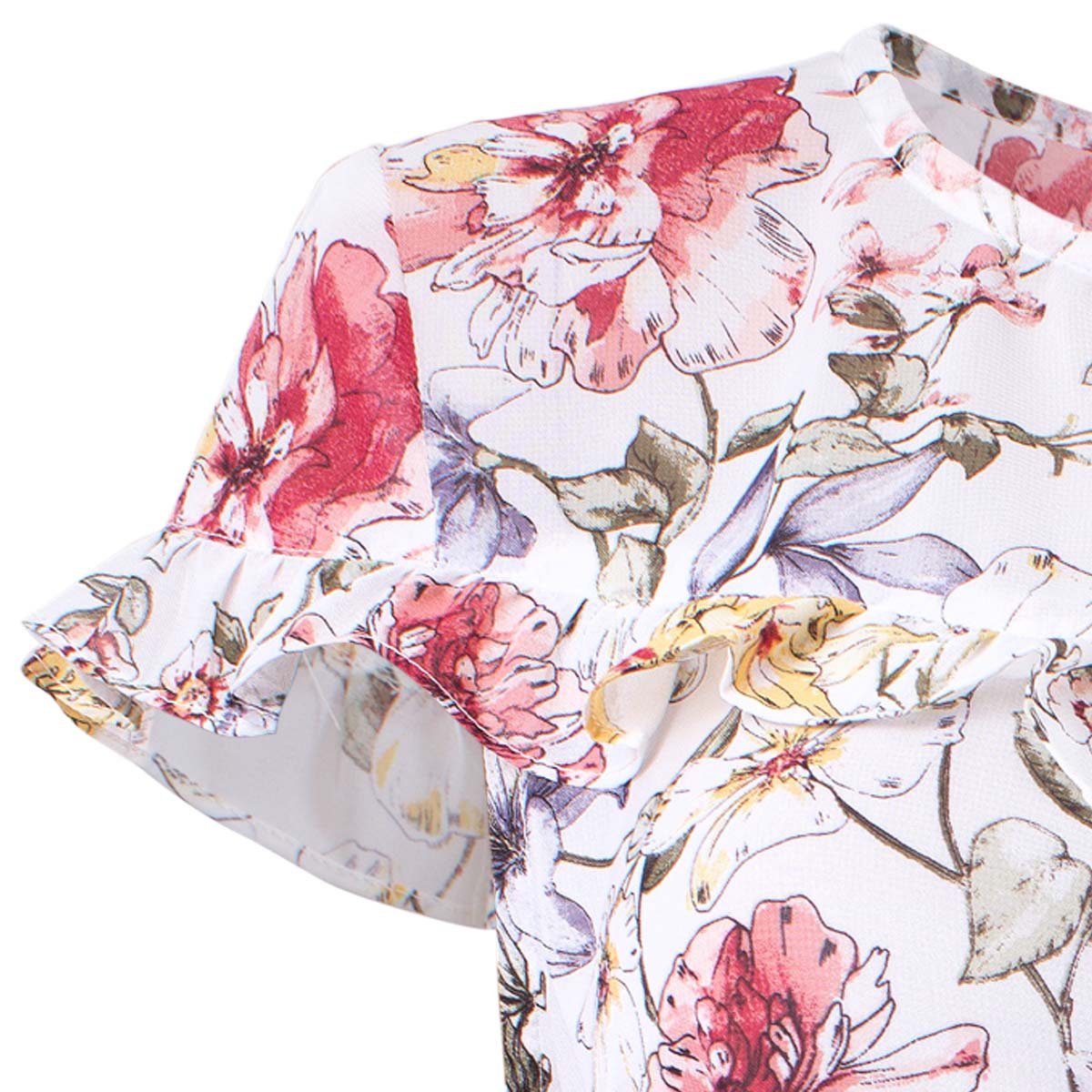 Blusa Estampada con Olan al Frente Area Code