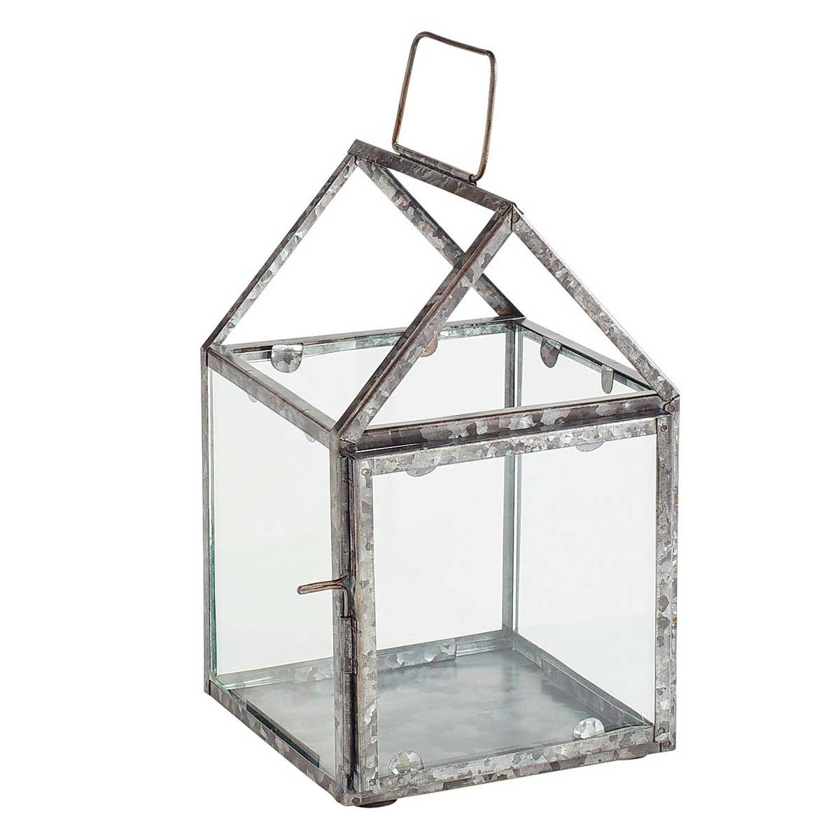 Linterna Chica Galvanized Metal House 1 Imports