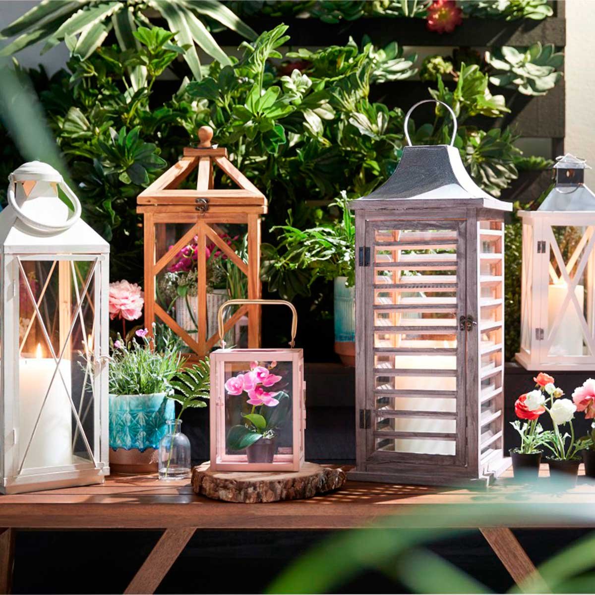 Linterna Mediana Rosemont White Wooden Pier 1 Imports