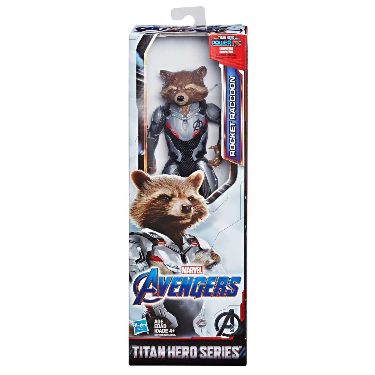 Figura Titan Hero Avengers Endgame Rocket Racoon Hasbro
