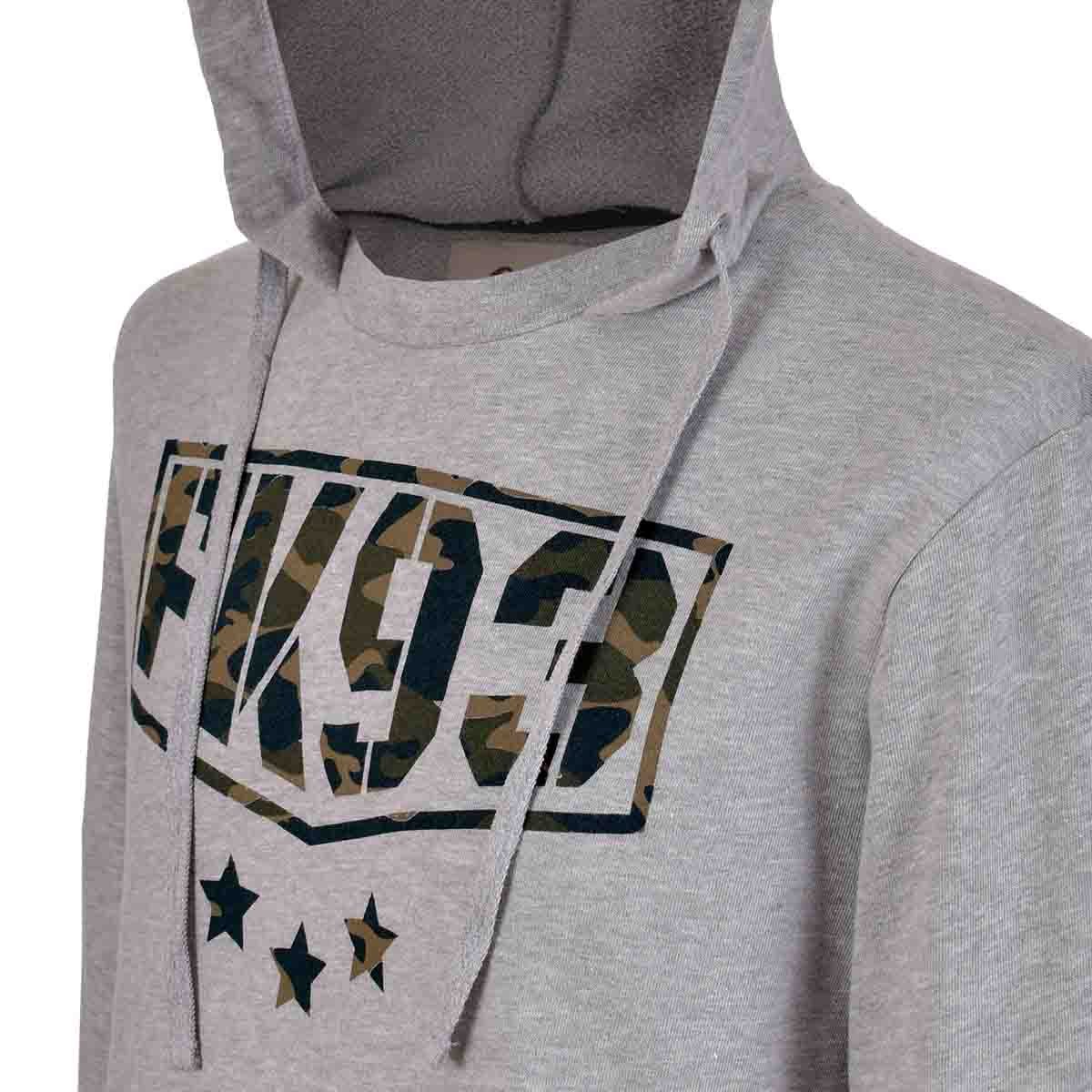Sudadera Estampada con Capucha Gris Fukka