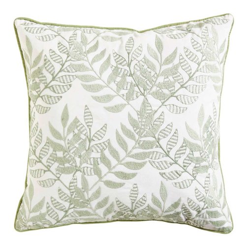 Cojín Embroidered Leaves Green Pier 1 Imports