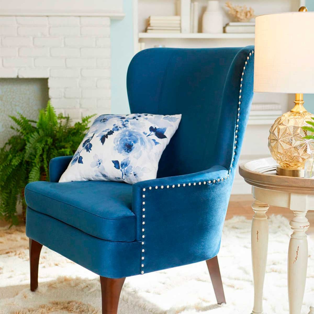 Cojín Watercolor Floral Blue Pier 1 Imports
