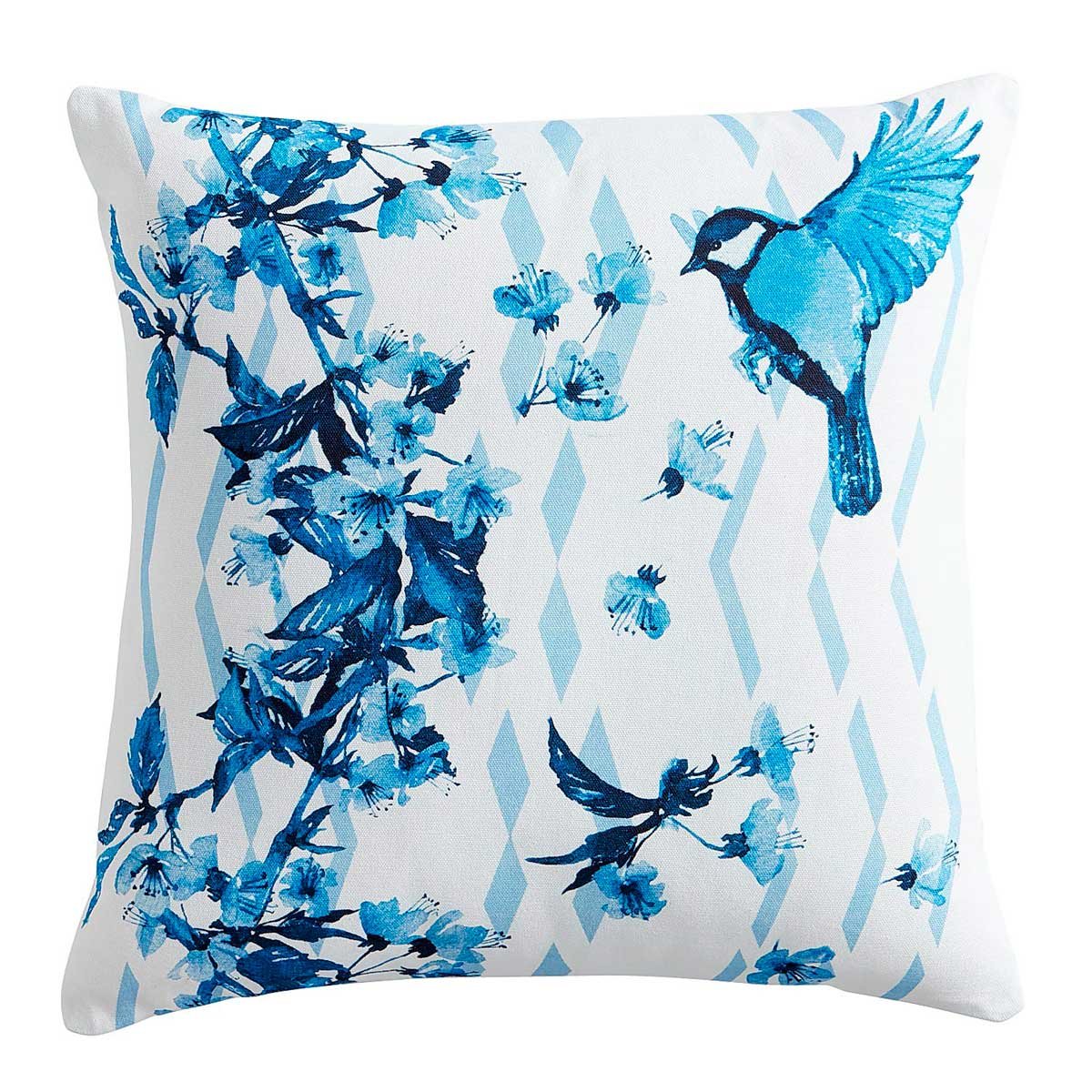Coj&iacute;n Blue Watercolor Bird &amp; Floral Pier 1 Imports