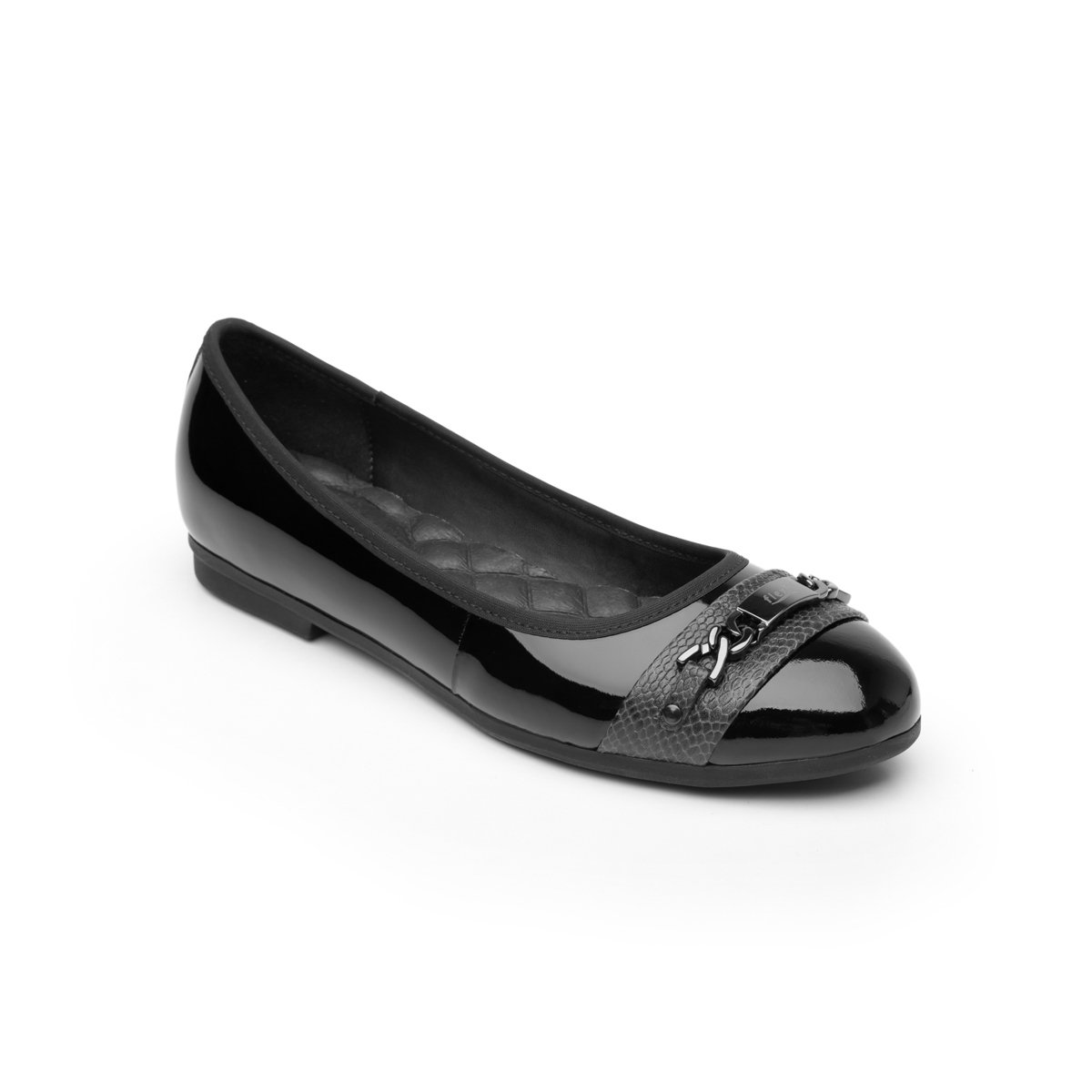 Balerina Charol Color Negro Flexi