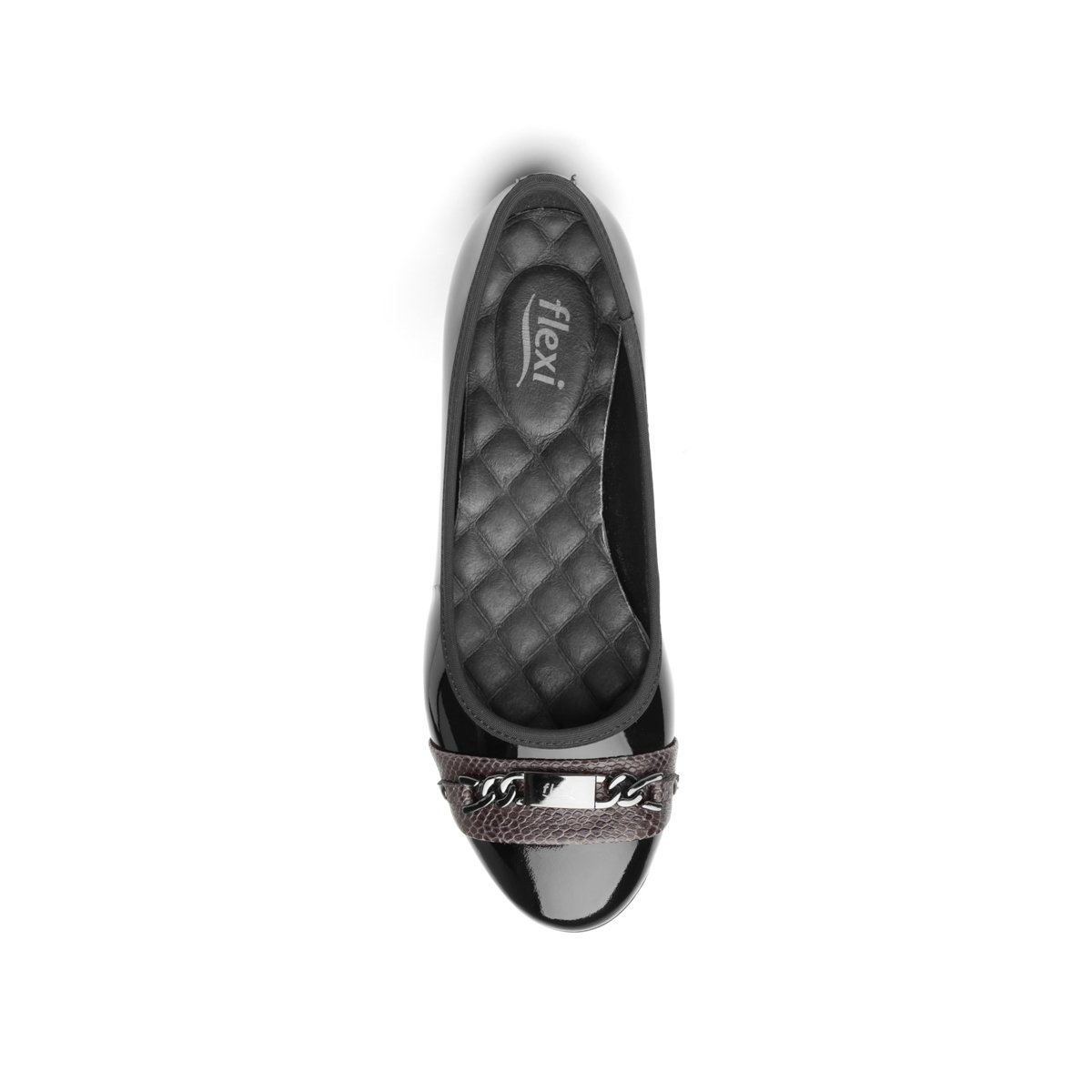 Balerina Charol Color Negro Flexi