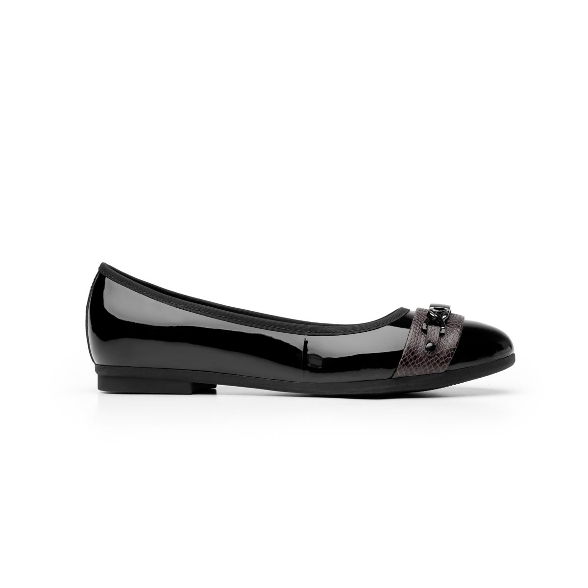 Balerina Charol Color Negro Flexi