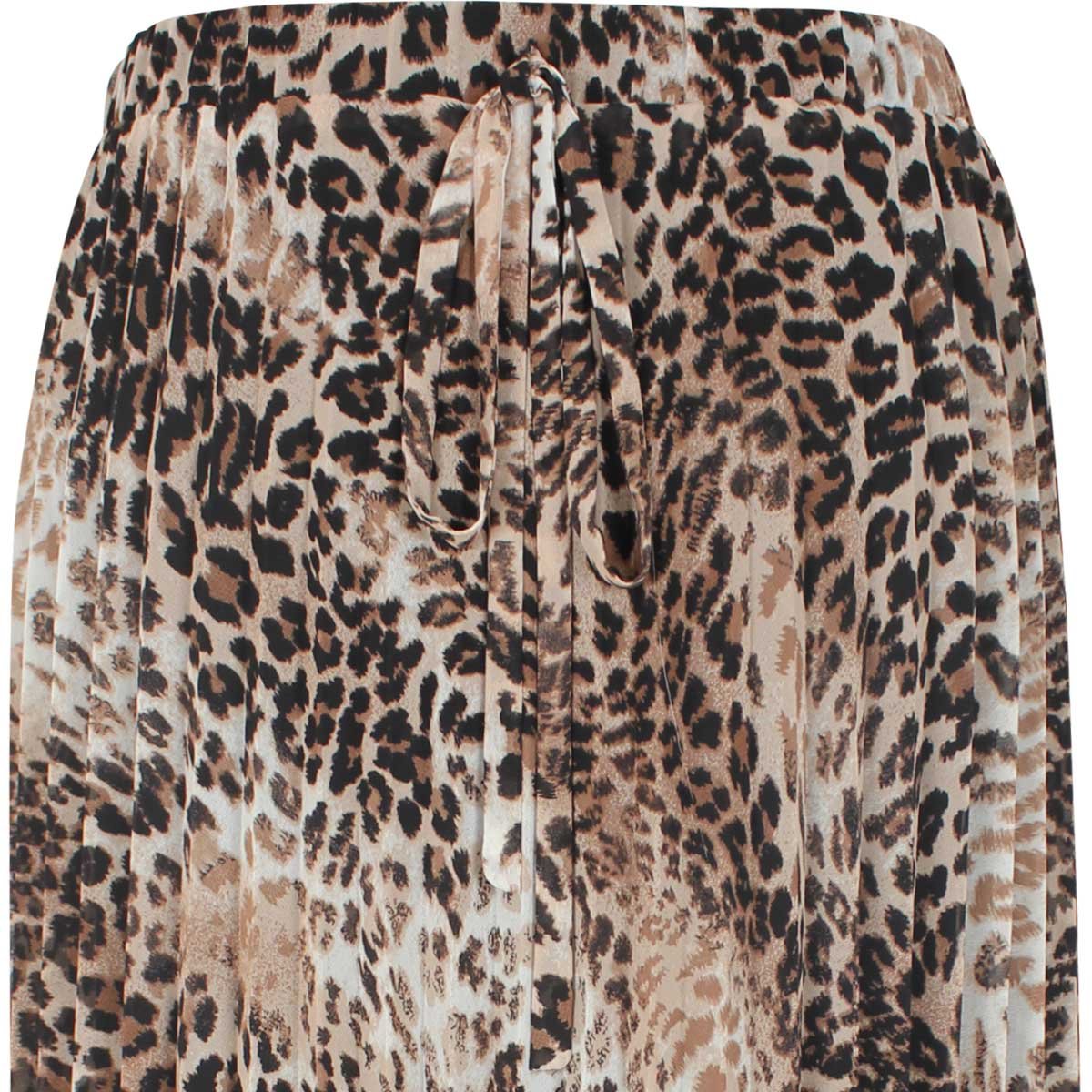 Falda Estampada Animal Print Plisada City Femme
