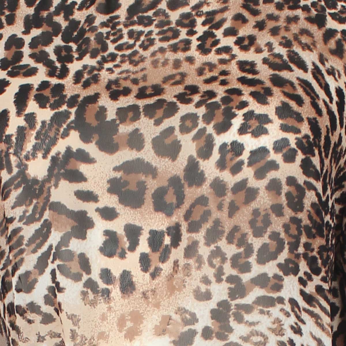 Túnica Escote Redondo con Cinta Animal Print City Femme