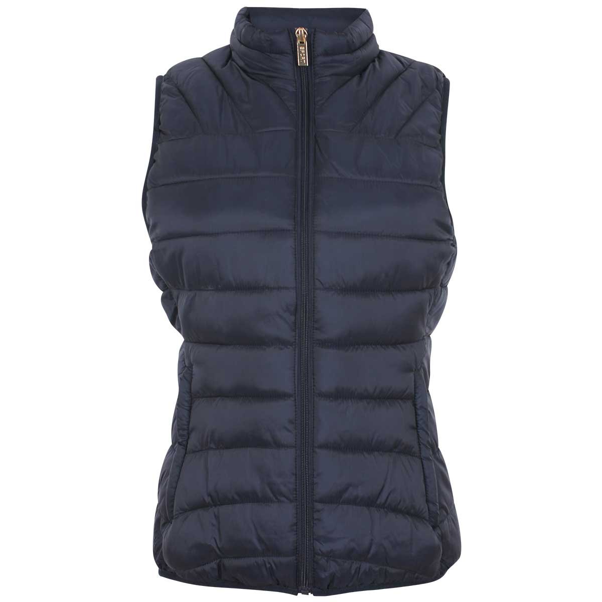 Chaleco Azul Capitonado con Cierre City Femme