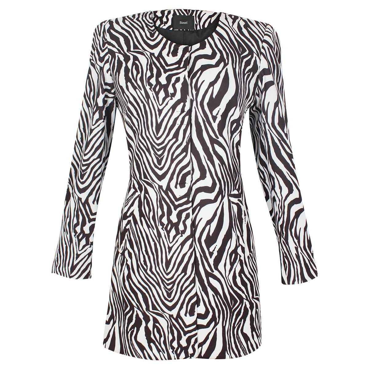 Saco Estampado Cebra Escote Redondo Basel