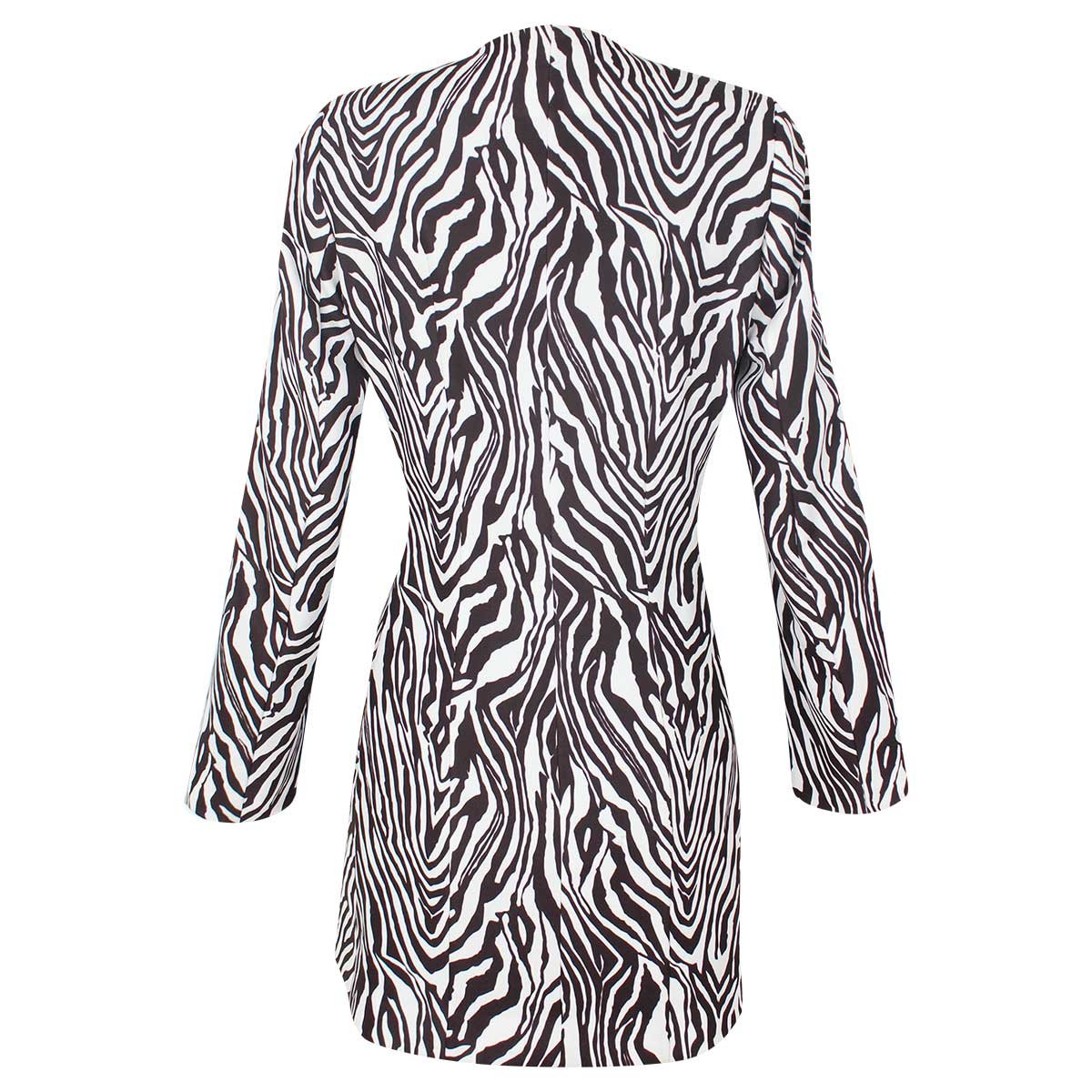 Saco Estampado Cebra Escote Redondo Basel