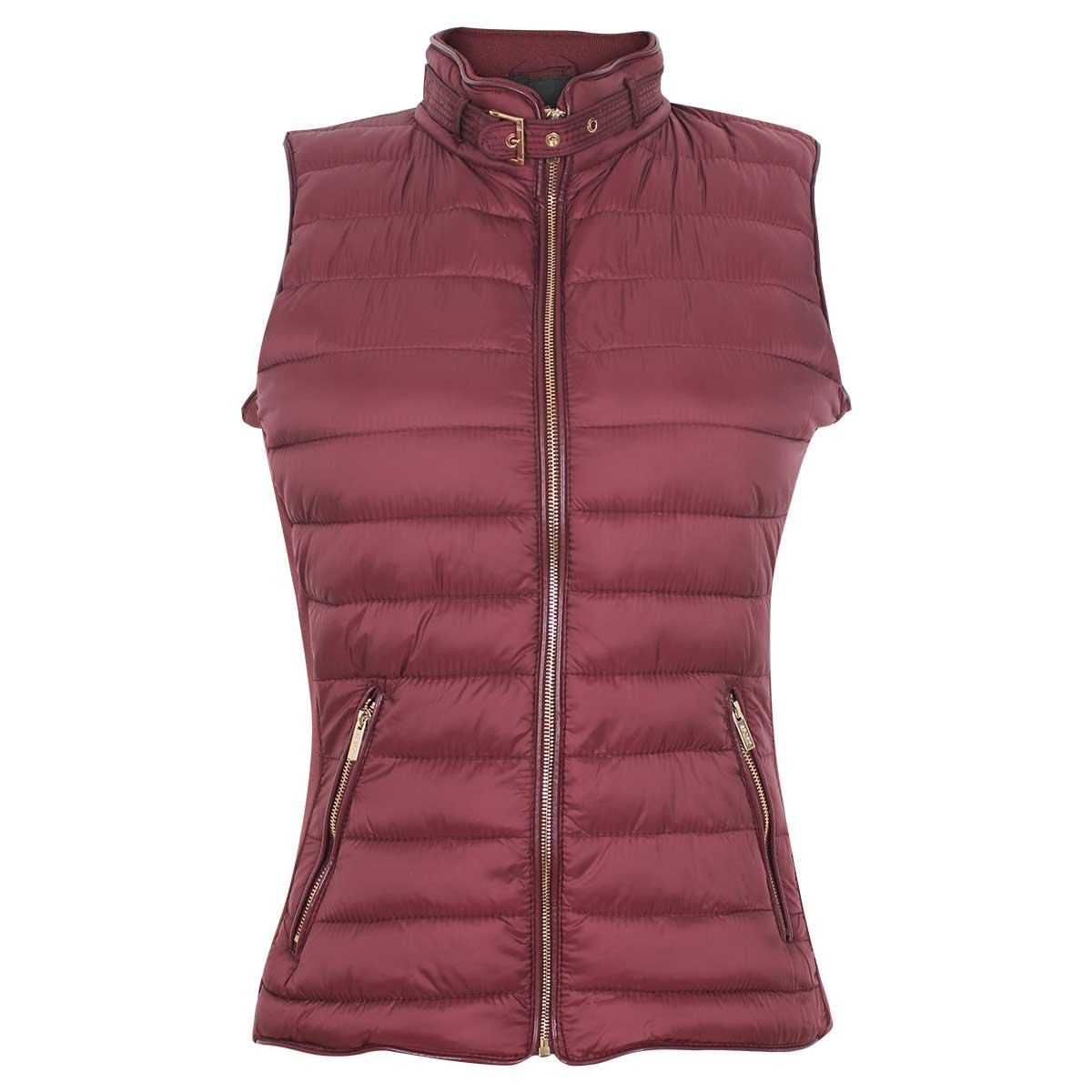 Chaleco Rojo Capitonado Cuello Mao con Trabe Basel