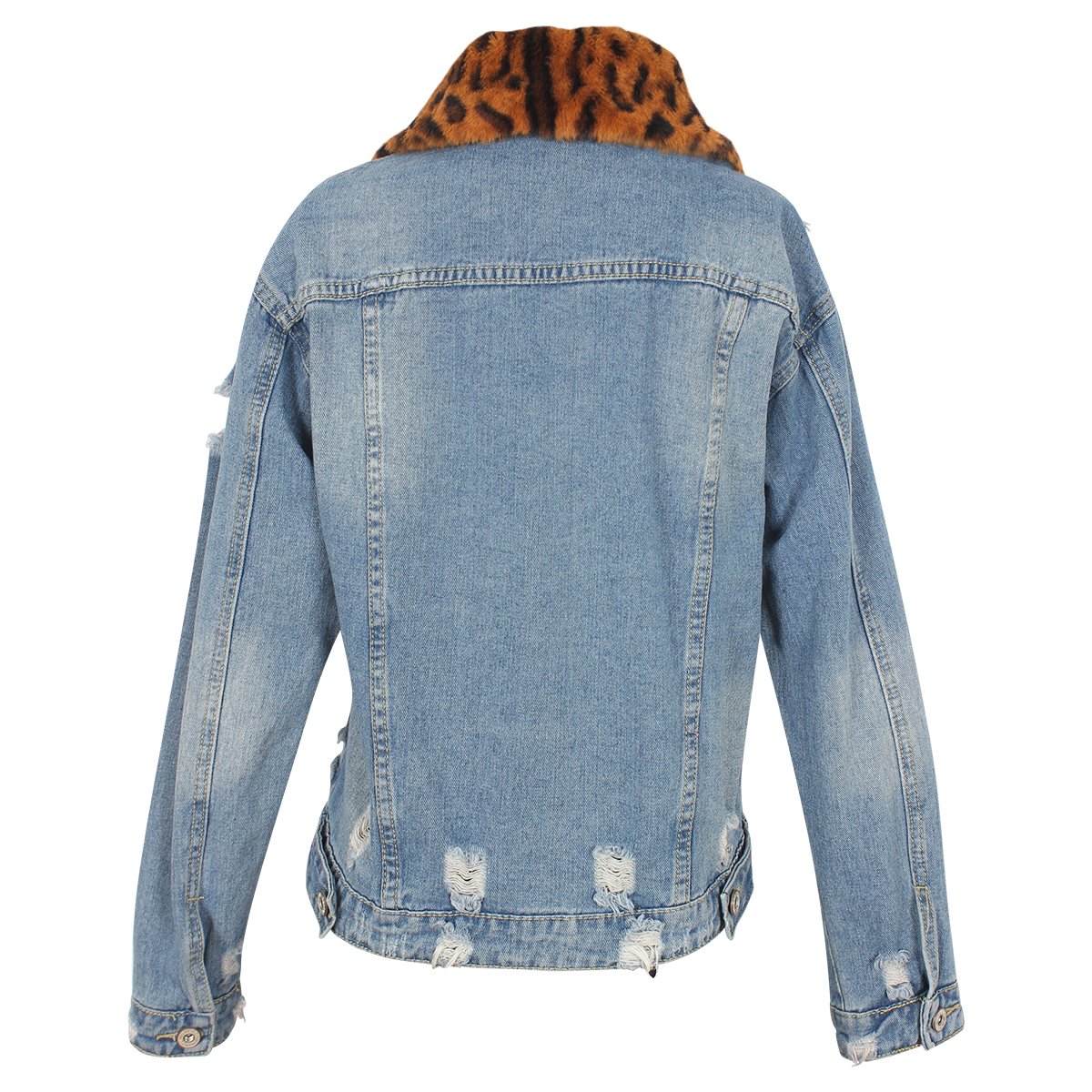 Chamarra con Desgaste Cuello Desmontable de Pelo Just By Basel