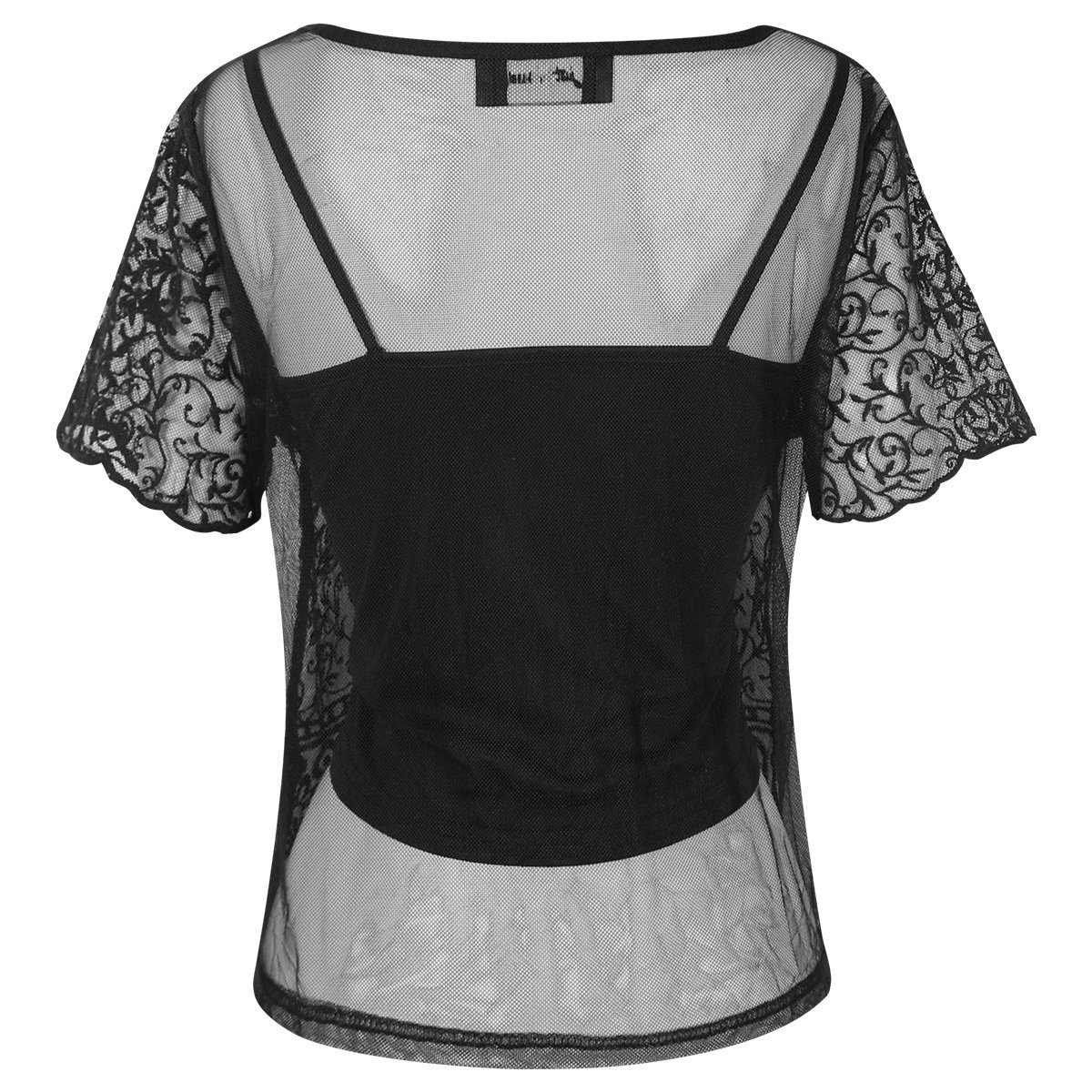Blusa con Transparencia Tipo Crochet Just By Basel