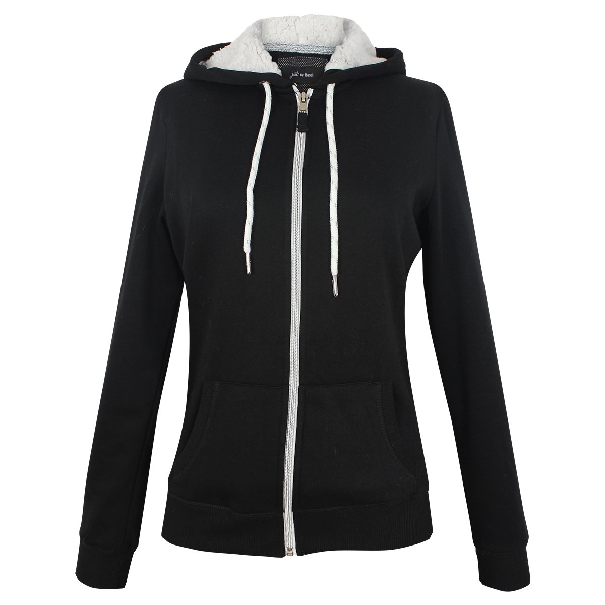 Sudadera Negra con Gorro y Bolsas Just By Basel
