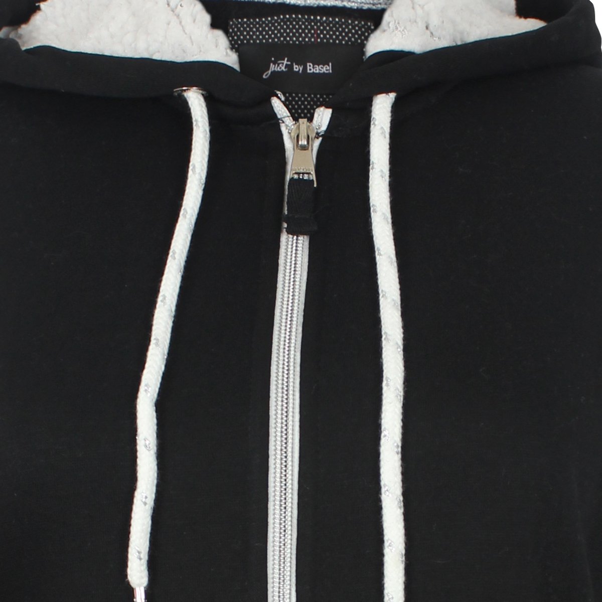 Sudadera Negra con Gorro y Bolsas Just By Basel